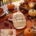 thumbnail image 1 of Solid Wood Pumpkin Shaped Serving Tray, Rustic Tea Board, Multi-Purpose Wooden Chopping Block, Fall Harvest Cheese Platter, Durable Kitchen Decor for Entertaining Guests Seasonally, Brown-A, 1 of 9