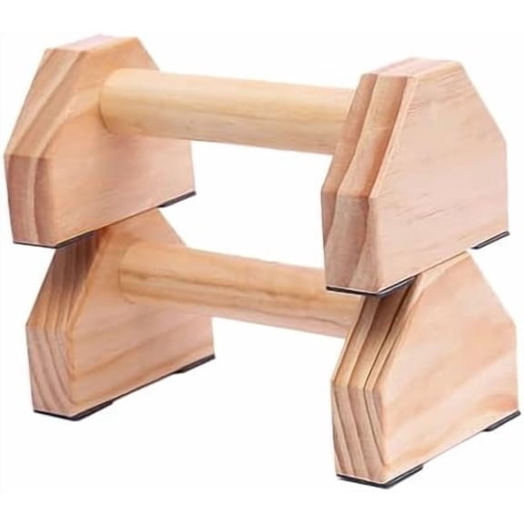 Solid Wood Push-up Bracket for Home Workout Anti-slip Handstand Bars Portable Calisthenics Fitness Equipment with Smooth Wear-resistant Surface for Enhanced Triceps and Shoulder
