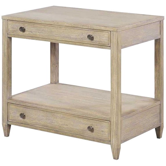 Solid Wood Rabbit Grain Side Table-Modern Elegance