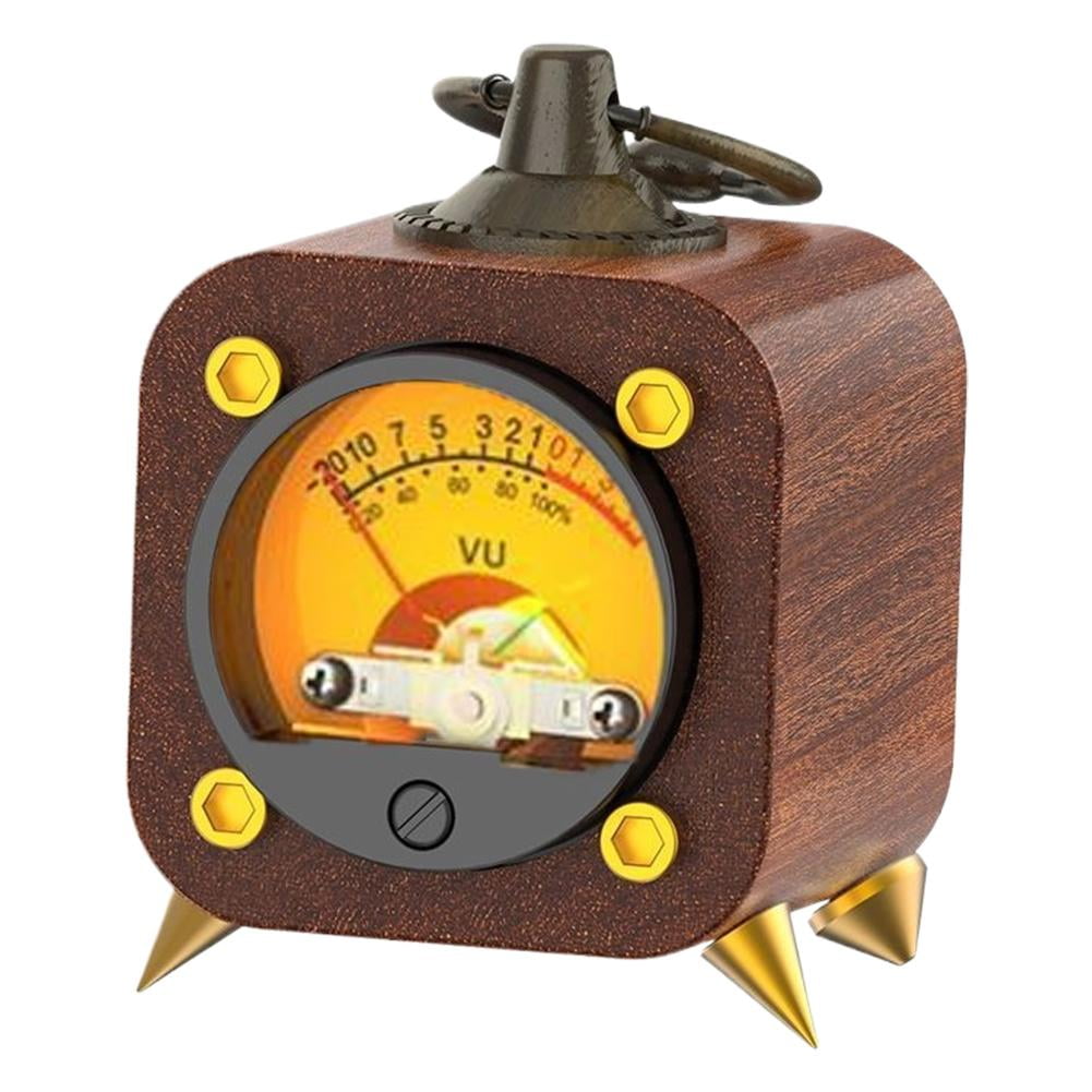 Retro Level Meter Solid-Wood Retro VU Level Meter RGB Music Rhythm Pickup Lamp with LED ...