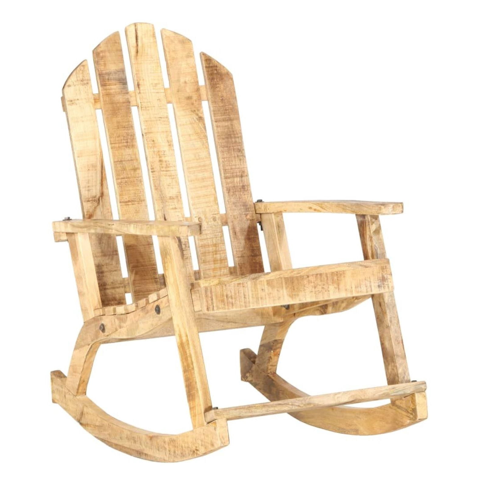 Solid Wood Rocking Chair - Outdoor Adirondack Rocker, Vintage Style ...