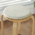 thumbnail image 1 of Solid Wood Round Stool Chair with Thickened Cushion Sponge Seat Cushion for Indoor Dining, 1 of 6
