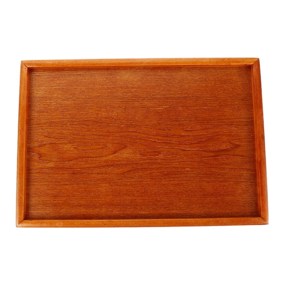 PartyKindom Cheese Board Platter Rectangular Brown Wood Tea Tray Vintage Style 1Pack
