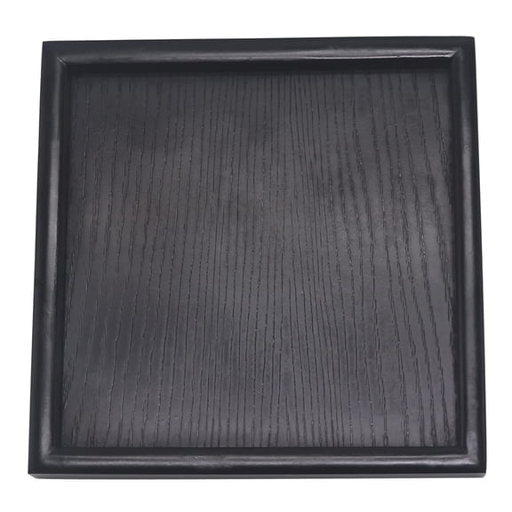 Solid Wood Serving Tray, Square Non-Slip Tea Coffee Snack Plate, Serving Tray with Raised Edges, for Home Kitchen Restaurant,Toilet tray18*18*2cm)