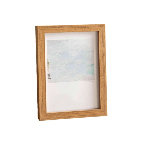 Solid Wood Shadow Box , 10.4x15 Inch Deep Memory Box Wall Frame , Natural Solid Wood and Polished Glass Finish , 3D Art Display and Wedding Photo Keepsake Frame