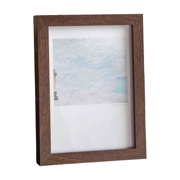 Solid Wood Shadow Box , 10.4x15 Inch Deep Memory Box Wall Frame , Natural Solid Wood and Polished Glass Finish , 3D Art Display and Wedding Photo Keepsake Frame