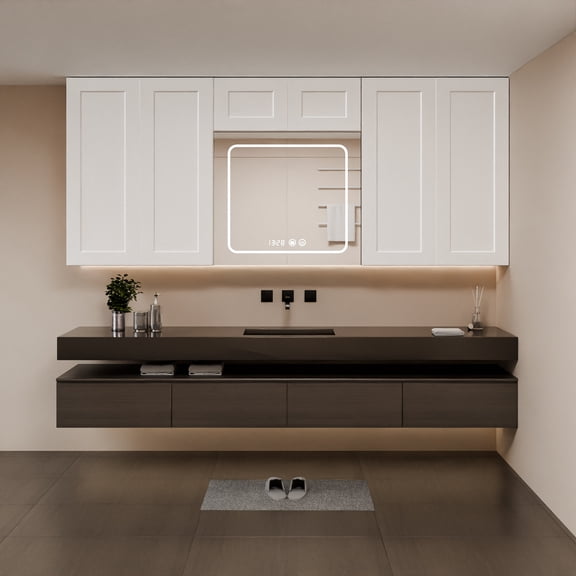 Solid Wood Shaker Short Wall Cabinet  30"W x 12"D x 15"H, Painted White, Ready-to-Assemble (RTA) Kitchen Cabinet (Model W3015)