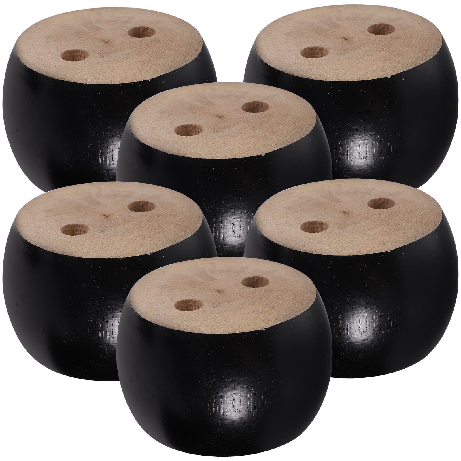 Solid Wood Sofa Legs Frame 6 Pcs Table Buns Desk for Caskets Metal