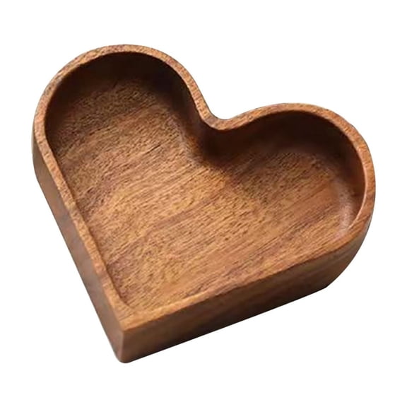 Solid Wood Stackable Serving Tray for Dried Fruits and Candy Natural Walnut Snack Dish