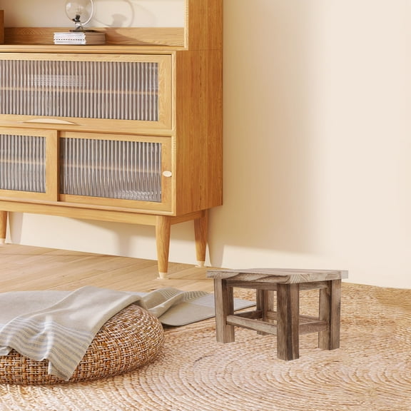 Solid Wood Step Stool Small Wooden Stool For Changing Shoes Wooden Stool Simple And Rustic Stool Wood Stool Small Stool Stool