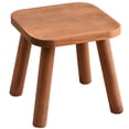 thumbnail image 1 of Solid Wood Stool, Square Design with Cylindrical Legs, Wooden Step Stool, Sturdy and Strong, Ideal for Little Ones, Low Spaces, Multi-Purpose Use for Kitchen, Bathroom, Bedroom, 1 of 5