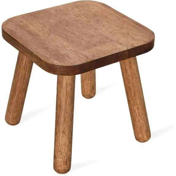 Solid Wood Stool Wooden Step Stool for Adults Small Wooden Stool Square Stool Sitting Stool Legs Detachable for Kitchen Bathroom Living Room (9.32High)