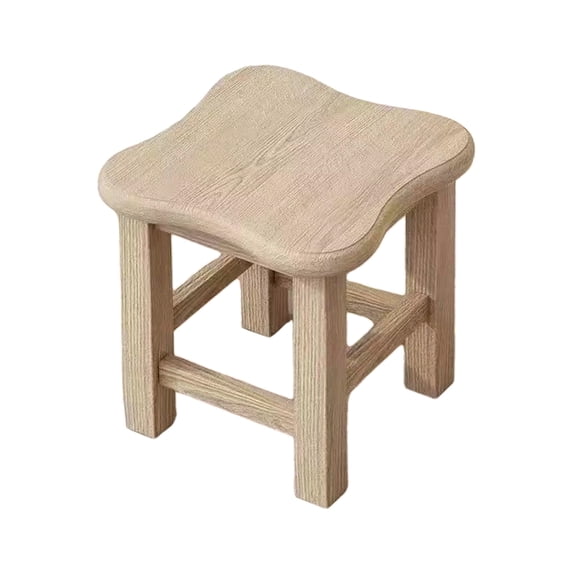 Solid Wood Stool Wooden Step Stool for Adults Small Wooden Stool Square Stool Sitting Stool Legs Detachable for Kitchen Bathroom Living Room
