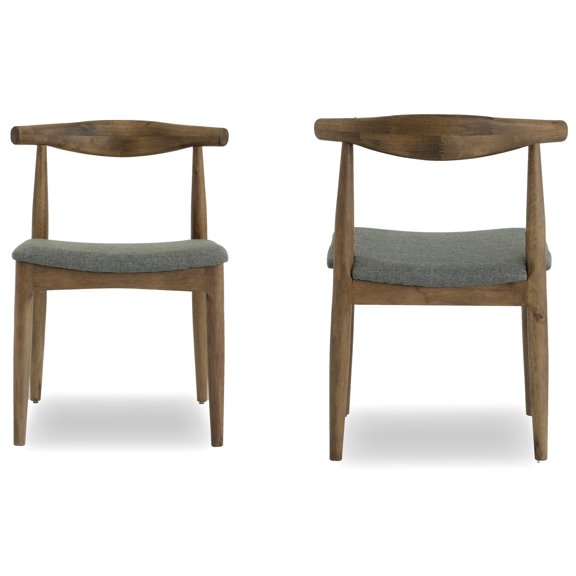 Solid Wood Structure | Perfect for Family Dinners | Experience Durable and Stylish Seating with Fabric Chairs (Set of 2