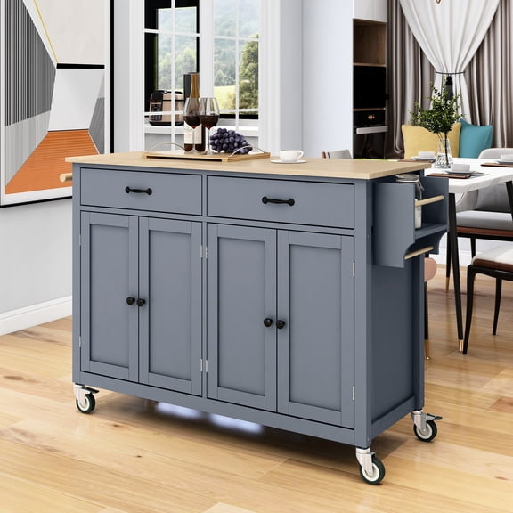 Solid Wood Surface, Two Drawers | Kitchen Countertop, Durable Workspace