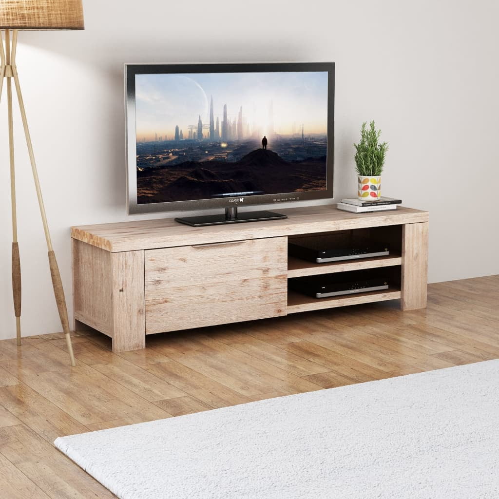 Solid Wood TV Cabinet, Modern Entertainment TV Stand Unit for Living Room and Bedroom