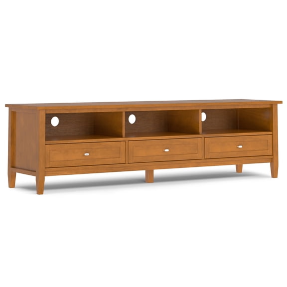 Solid Wood TV Media Stand 72 Inch " Transitional Style Entertainment Console