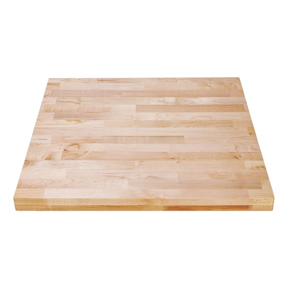 Solid Wood Table Top - 24 x 24 Butcher Block Countertop - Natural Maple Slab Wood Cutting Board for Kitchen Workbench Desk Top, Large Charcuterie Boards Counter Round Chopping Wooden Bamboo