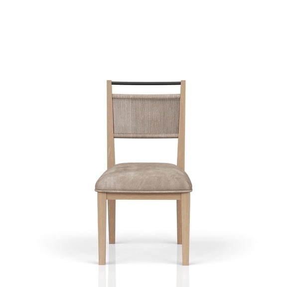 Solid Wood Toffee Rope Back Chair with Polyester Seat/ Elegant Seating for Ballrooms