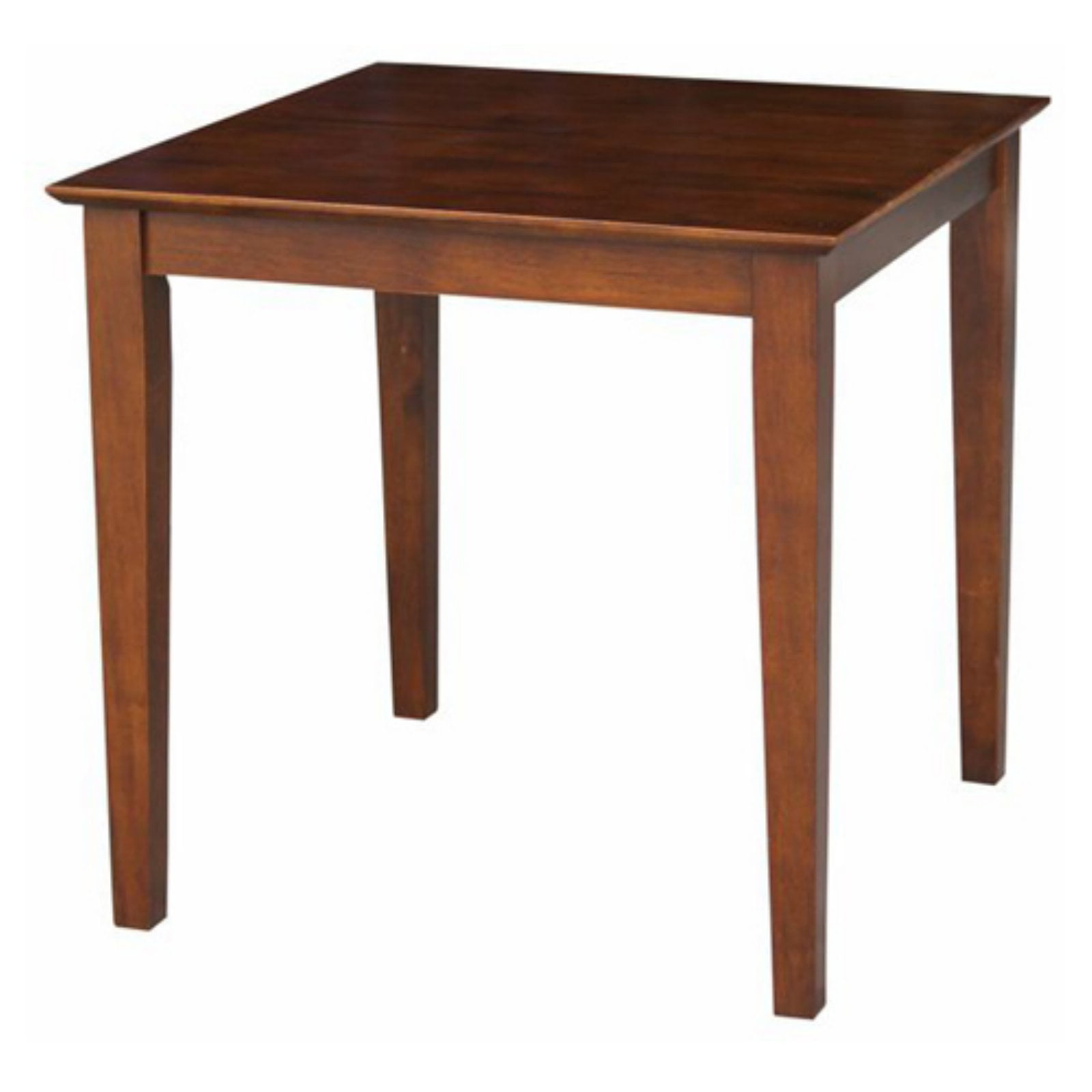 Espresso Solid Wood Square Dining Table with Tapered Legs