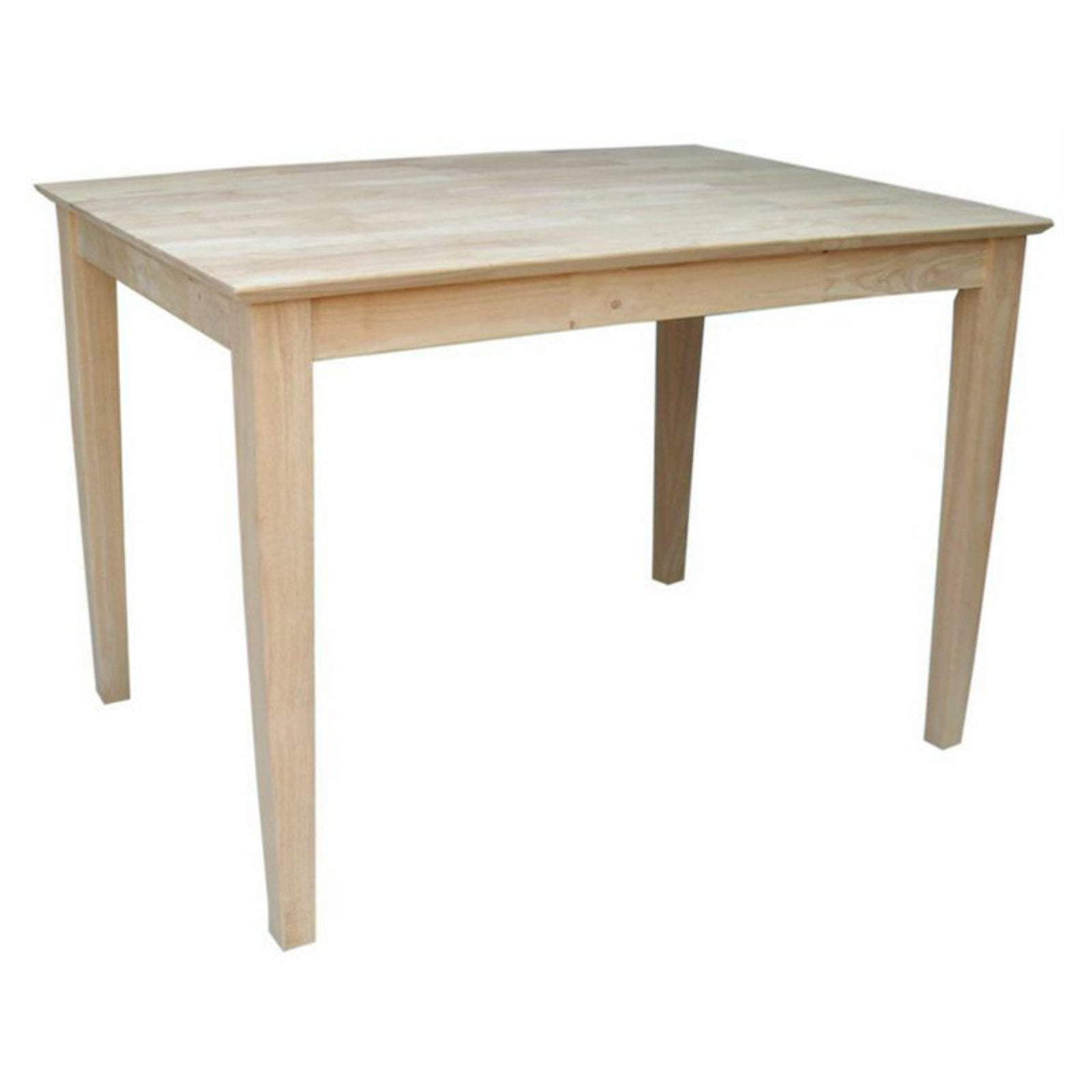 Transitional Solid Wood Extendable Dining Table in Natural Finish