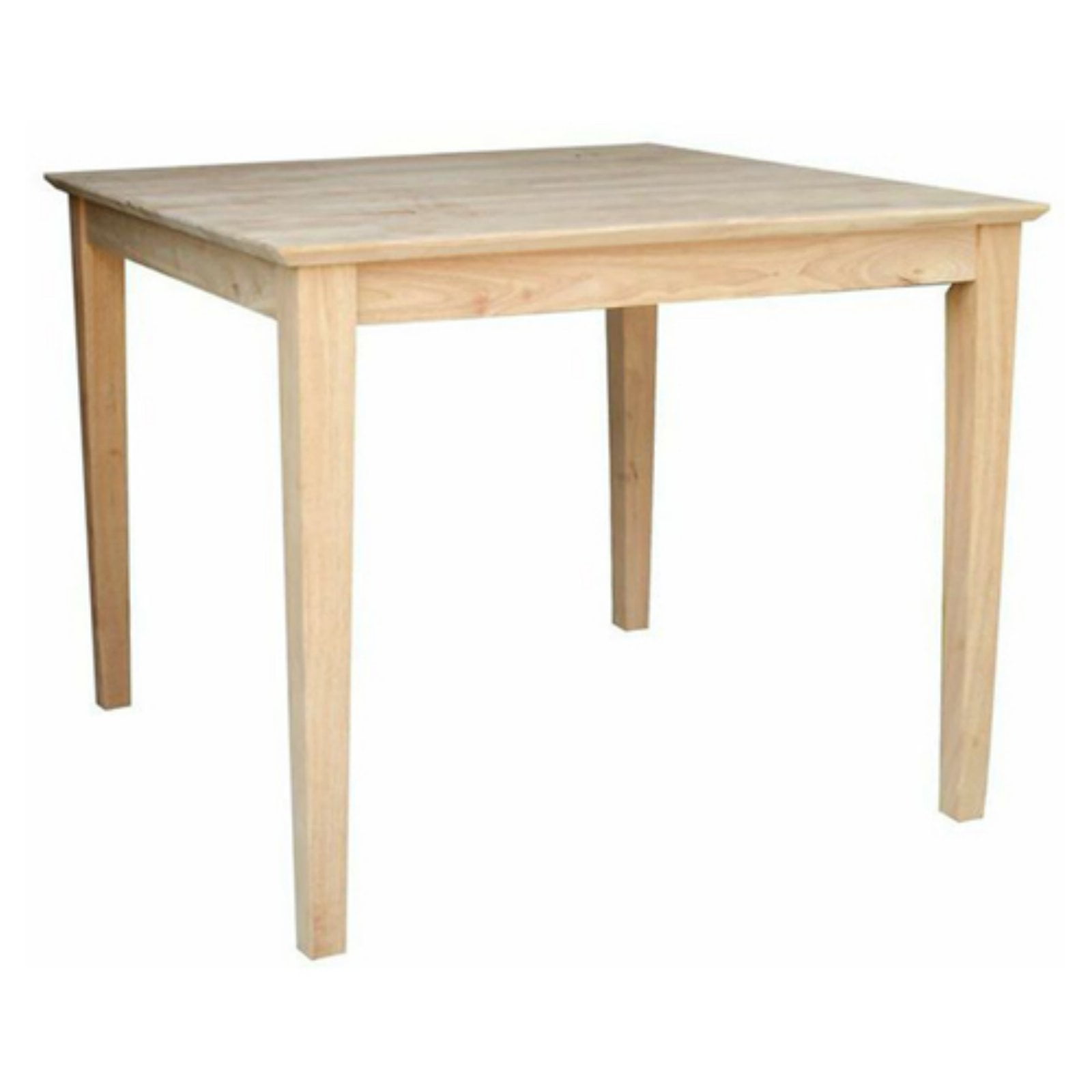 36" Brown Solid Wood Extendable Dining Table with Shaker Legs