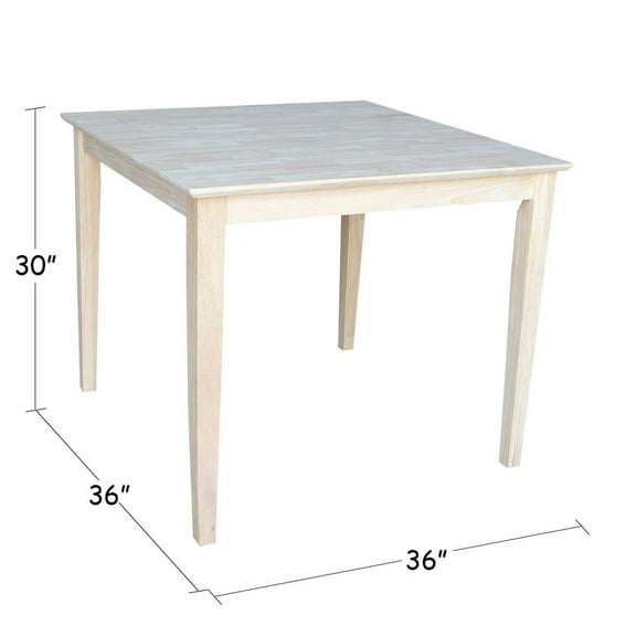 Solid Wood Top Table, Shaker Legs
