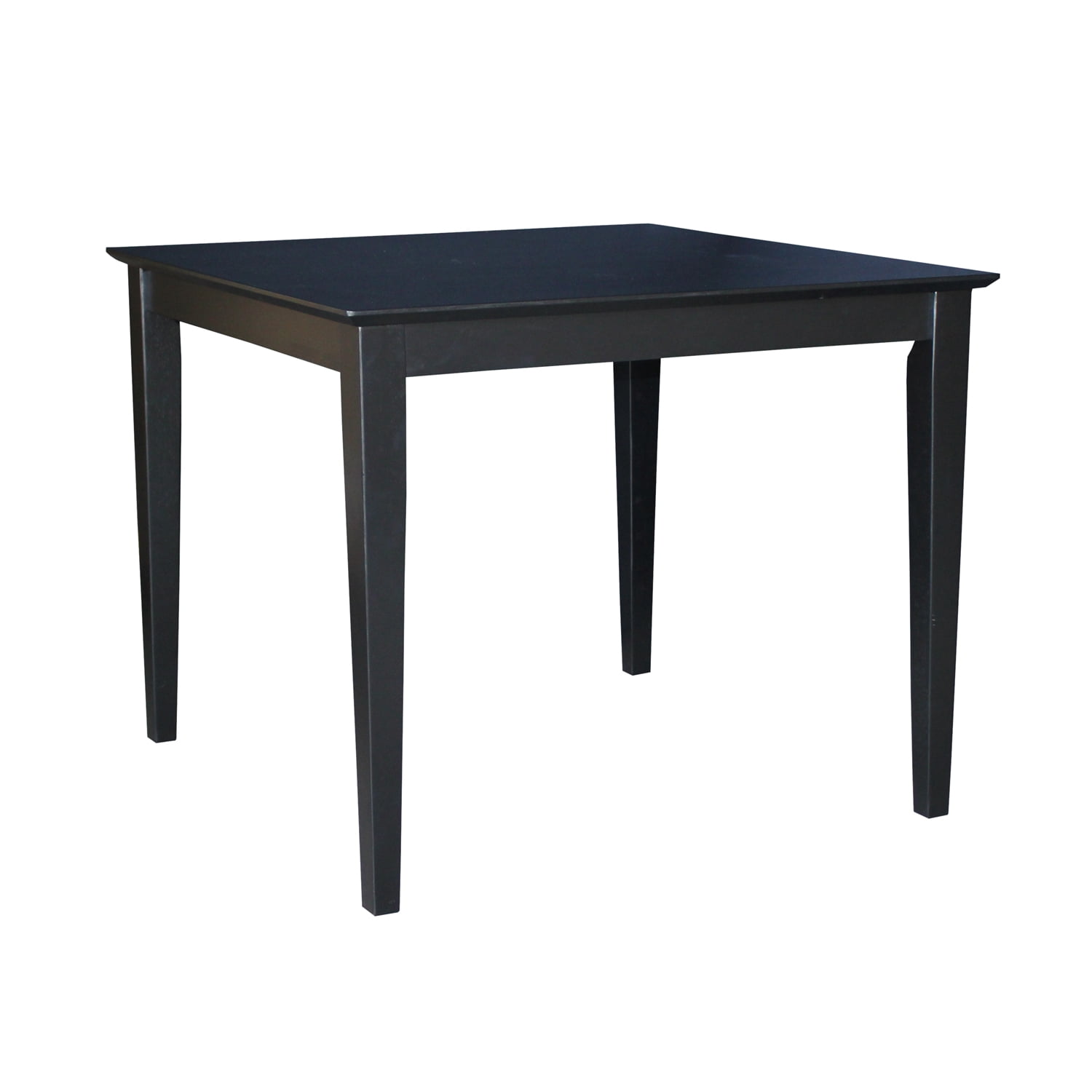 Elegant Transitional Solid Wood Dining Table with Shaker Legs - Black