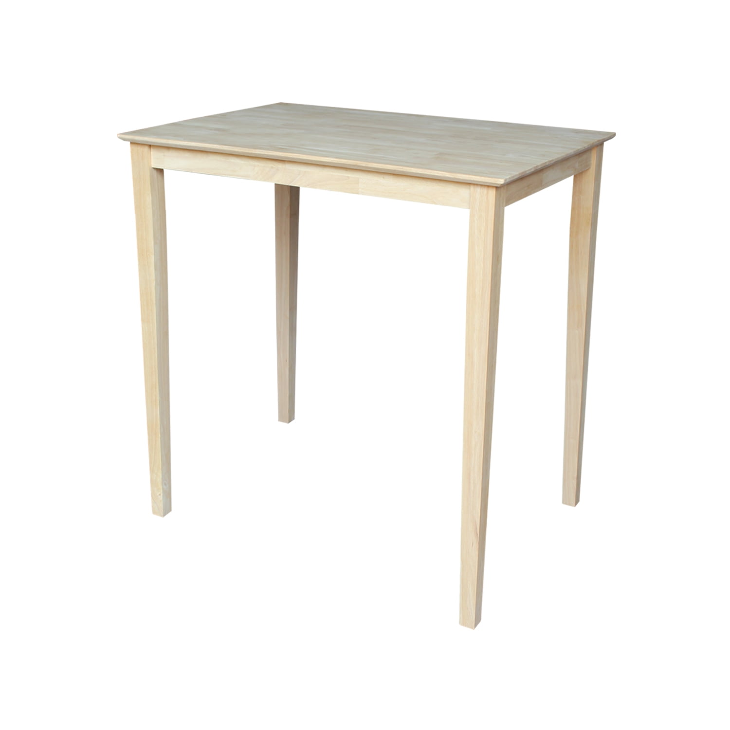 45" Rectangular Extendable Solid Wood Bar Height Table