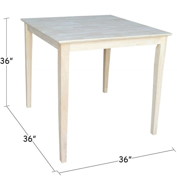 Solid Wood Top Table, Shaker Legs