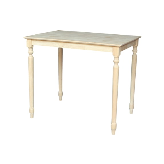 International Concepts Solid Wood Top Table - Turned Legs