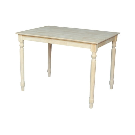 International Concepts Solid Wood Top Table - Turned Legs