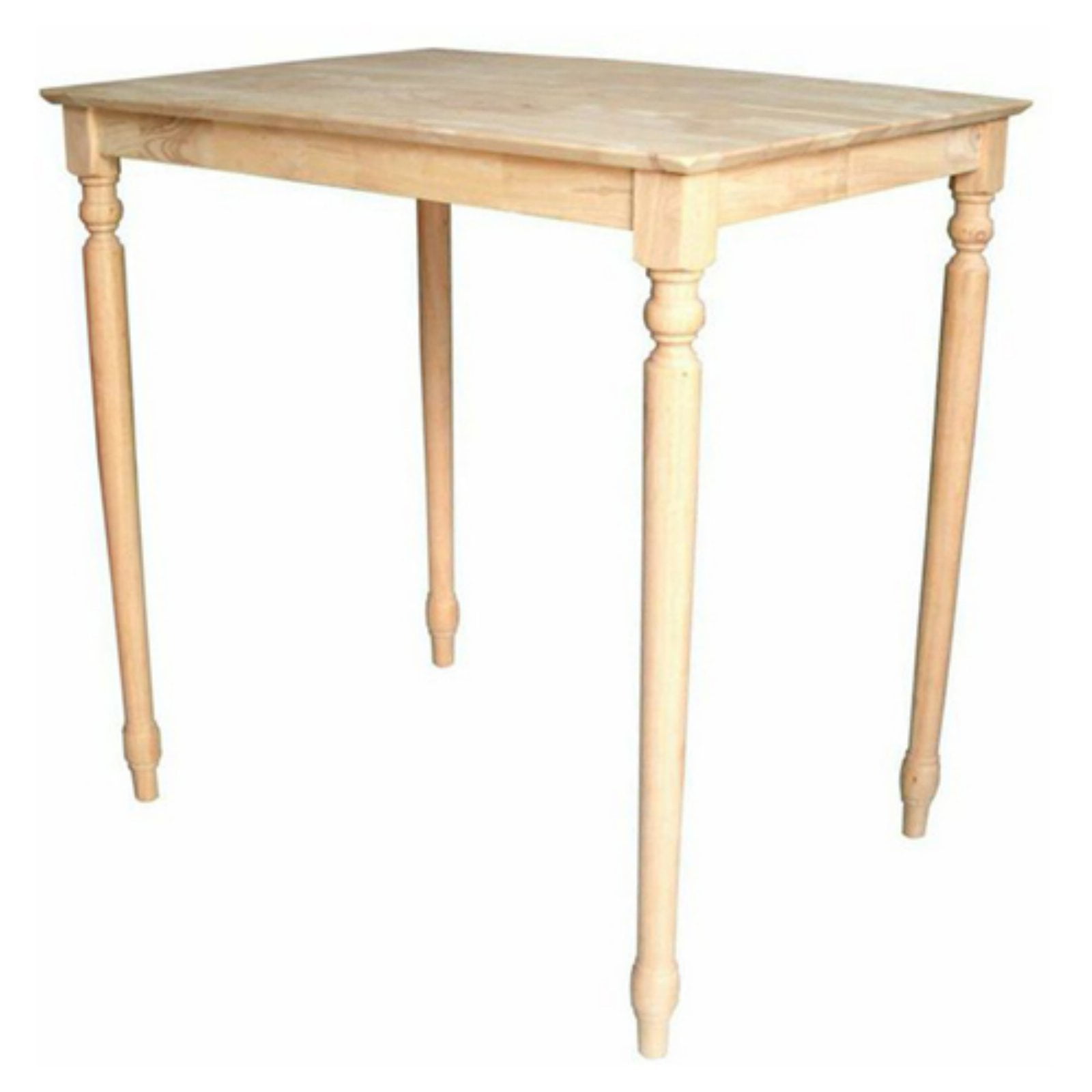 Elegant Solid Wood Extendable Bar Height Dining Table