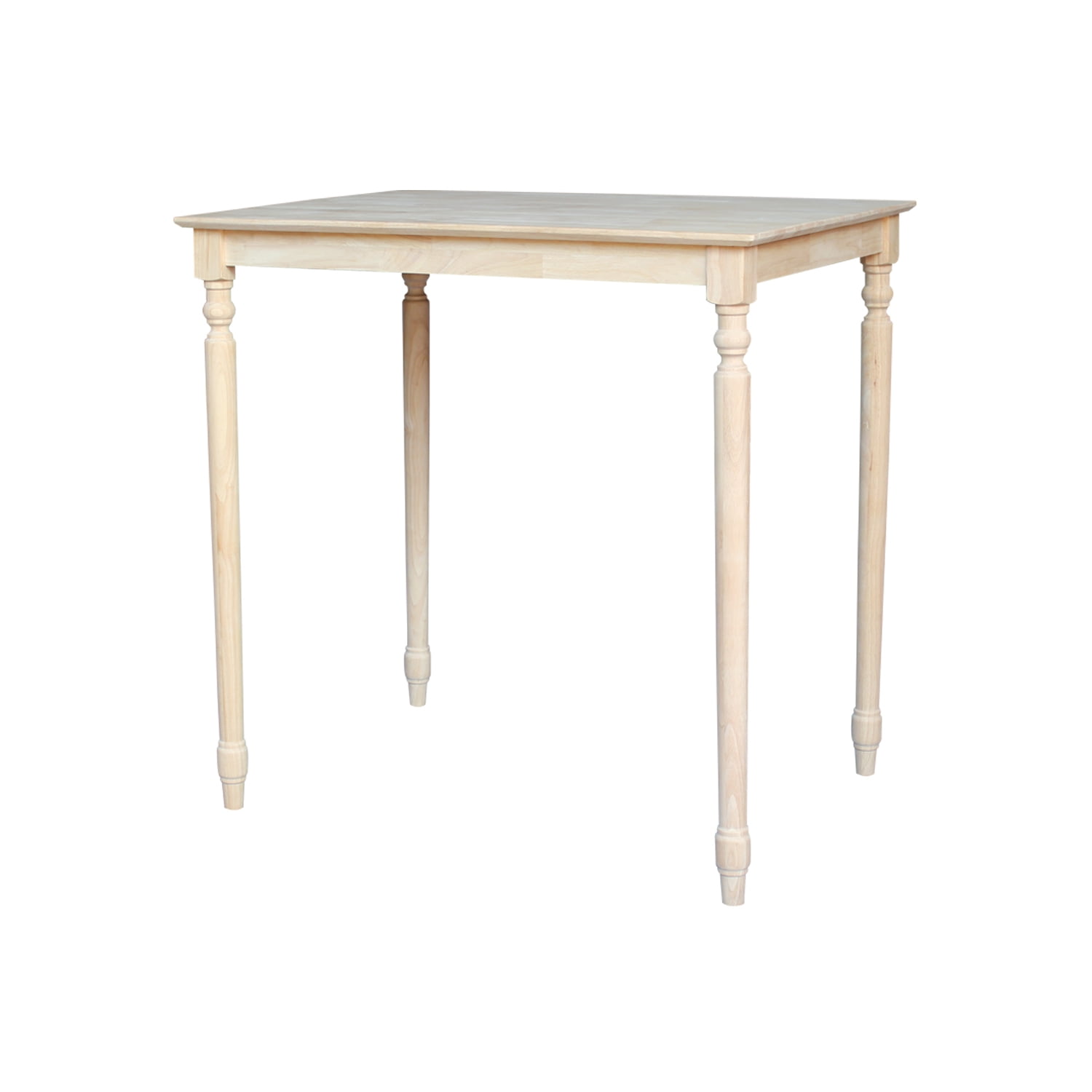 Elegant Solid Wood Extendable Bar Height Dining Table