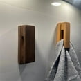 thumbnail image 1 of Solid Wood Towel Holder with Glass Lock , Wall-Mounted Hand Towel Hanger for Bathroom or Kitchen, Handcrafted Hardwood with Natural Wax Finish, 1 of 4
