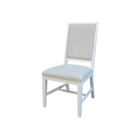 Solid Wood Traditional Dining Chair, Set of 2, Chalk