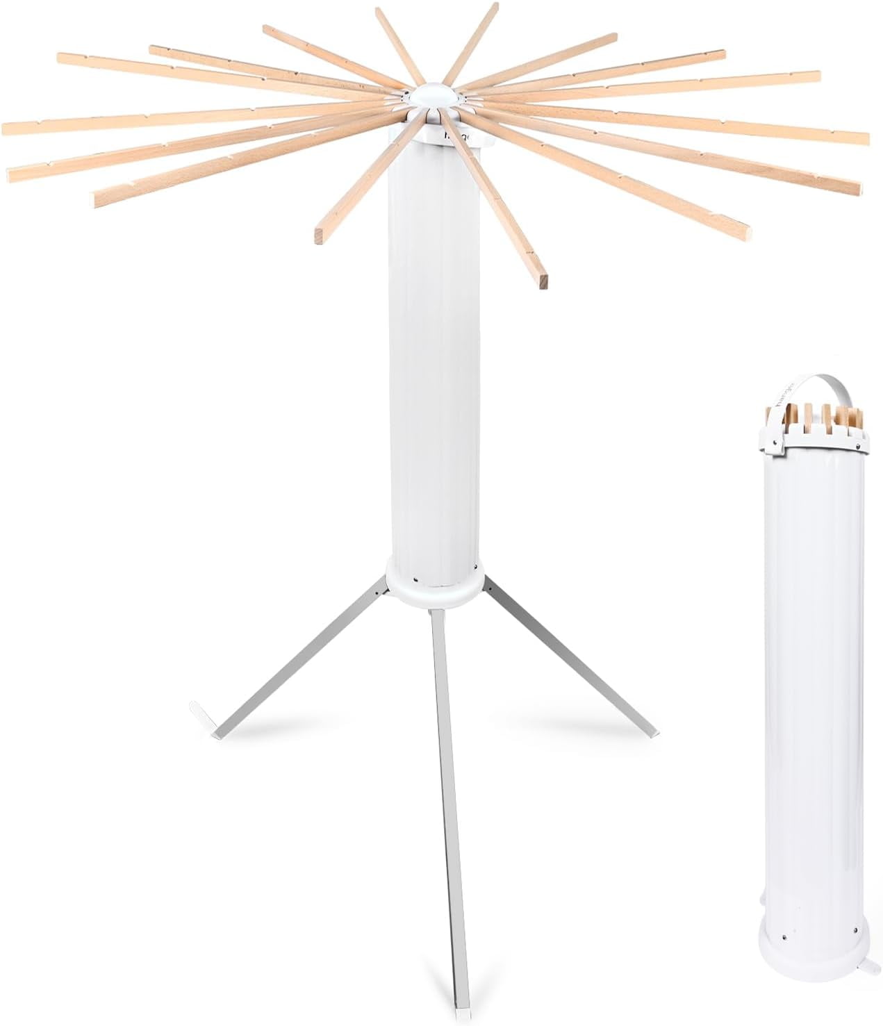 Solid Wood Tripod Clothes Drying Rack, Foldable Portable Solid Wood ...