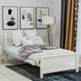 thumbnail image 1 of Solid Wood Twin Size Bed Wood Platform Bed with Headboard, Footboard and Wood Slat Support No Box Spring Needed, 1 of 7