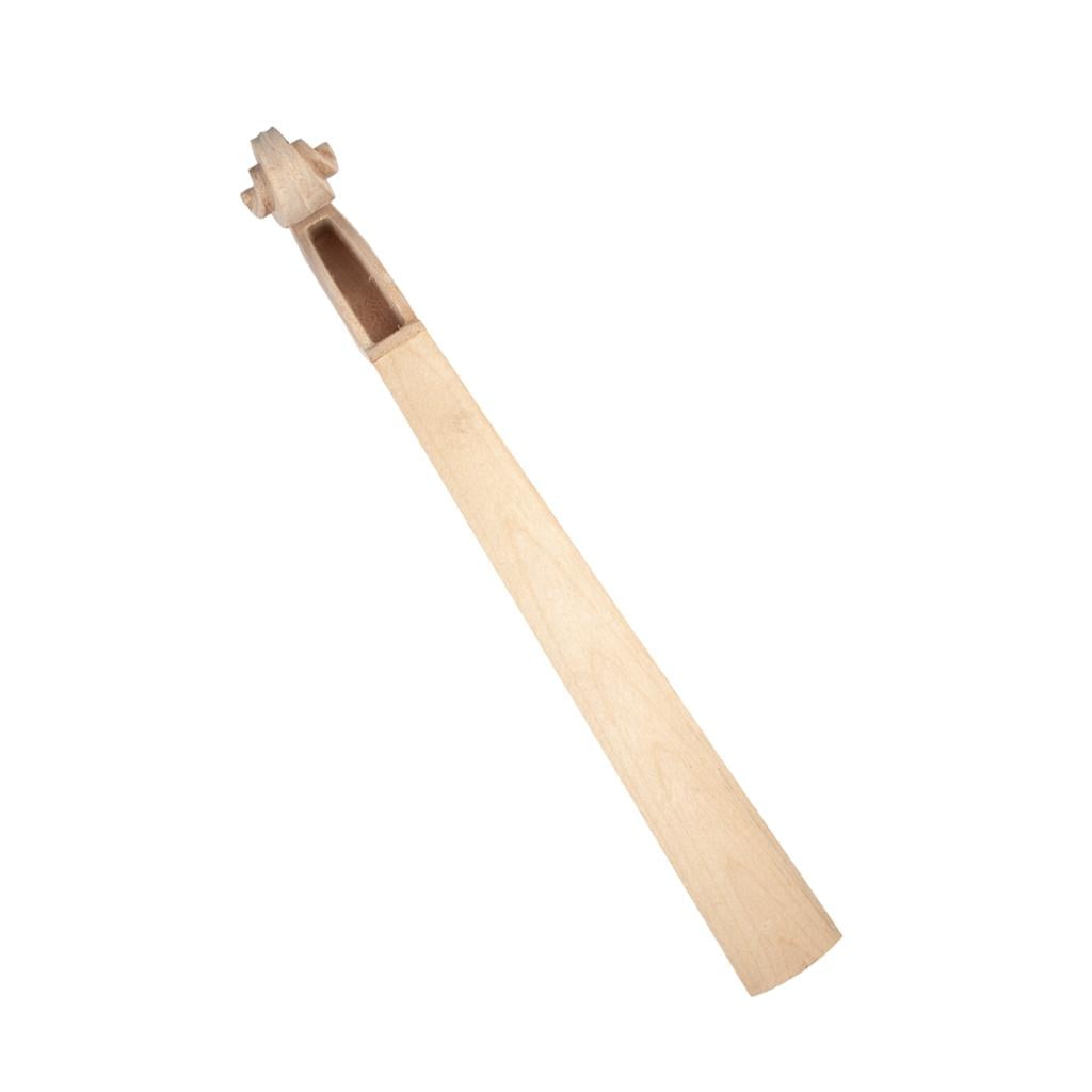 Solid Wood Unfinished Violin Neck with Fingerboard Fretboard Luthier Tools