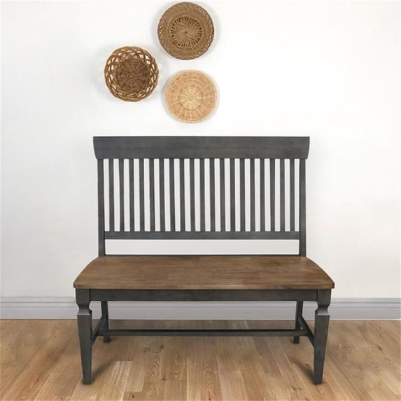 International Concepts Solid Wood Vista Slatback Bench