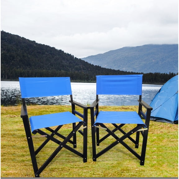 Solid Wood and Canvas Folding Chairs, Durable Build / Versatile for Different Settings