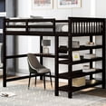 thumbnail image 1 of Solid Wood and MDF | Full Size Loft Bed with Integrated Shelves | Sturdy and Reliable Bed Frame, 1 of 2