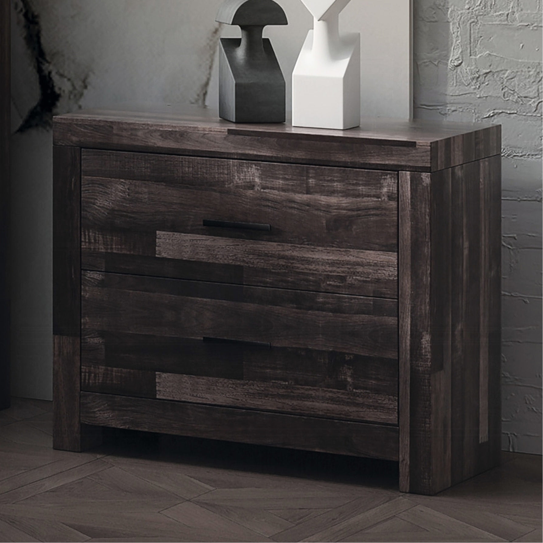 Solid Wood and MDF Structure - Sled Base Design - Bedroom Accessory ...
