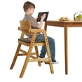 Solid Wood high Chairs for Toddlers,High Chair Grows with Kid for