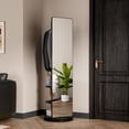 thumbnail image 1 of Solid Wooden Coat Rack, Free Standing Coat Stand with Full Length mirror, Hall Coat Tree with Hooks and Storage Shelf for Coats, Hats, Bags, for Entryway, Hallway, Bedroom, 1 of 19