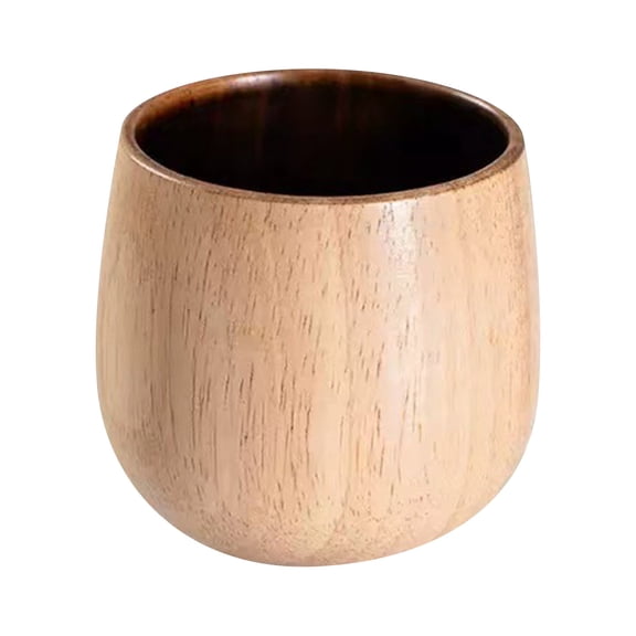 Solid Wooden Mug, Handmade Natural Wood Tea Cup for Coffee, Tea, Water, Milk & Juice, Traditional Japanese Style Drinking Cup, 4 oz Wooden Coffee Mug, Unique Gift