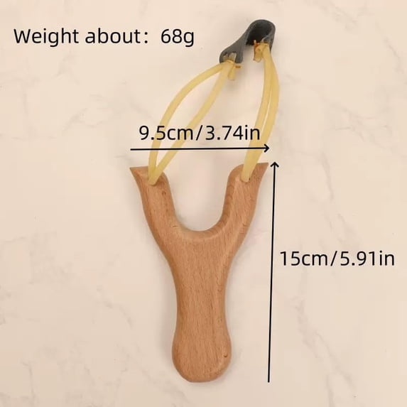 Solid Wooden Slingshot with Classic Construction Hunting Slingshot for Catapult Game, Outdoor, Hunting