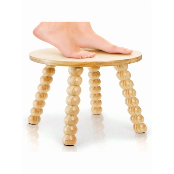 Solid Wooden Step Stool, 116" Short Stool For Adult, Non-Slip Footstool With Easy Assembly Legs Perfect Matched Sensory Table For Bedroom Bathroom, Garden, Kitchen, Holds Up To 200 Lbs