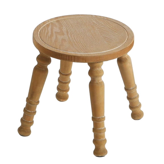 Solid Wooden Step Stool Small For Adults Wood Plant Stools Round Bathroom Kitchen Bedroom Stand