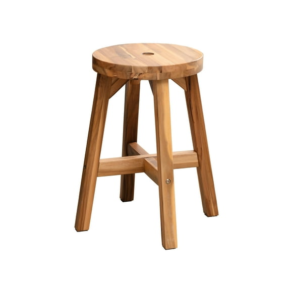 SESSLIFE Bar Stools, Wood Dining Stools with Round Top, 17.7-inch Bentwood Backless Stool for Kitchen Home, Garden, Living and Class Room